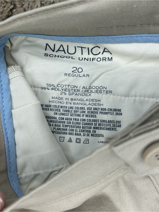 Nautica Other - Nautica Khaki School Pants with Light Blue Trim